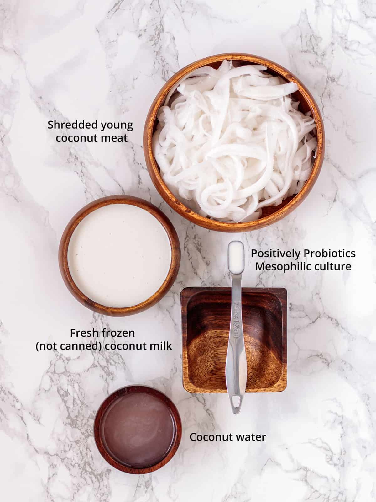 Ingredients for whole food vegan yogurt.