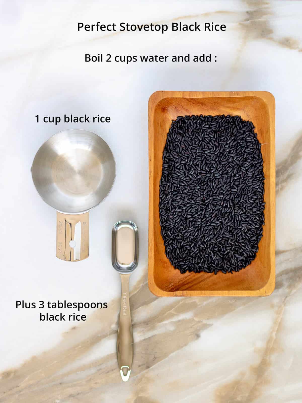 Ratio water to black rice for perfect recipe.