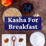Ingredients to cook sweet kasha for breakfast.